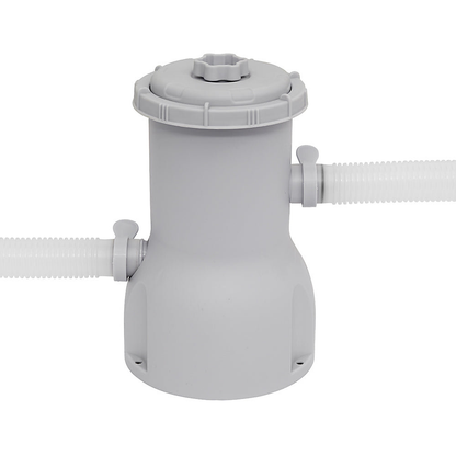 84cm Deep Garden Paddling Bathing & Swimming Pool 15ft Round Grey Rattan - Pump Included - 1089