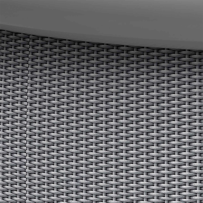 84cm Deep Garden Paddling Bathing & Swimming Pool 15ft Round Grey Rattan - Pump Included - 1089