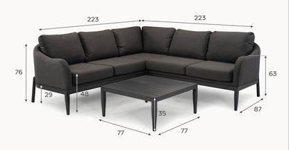 North Crest All Weather Fabric Corner Sofa Set - 1080