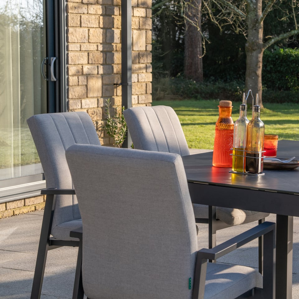 Ridge View All Weather Fabric Aluminium High 6 Seat Dining Seat - 1078