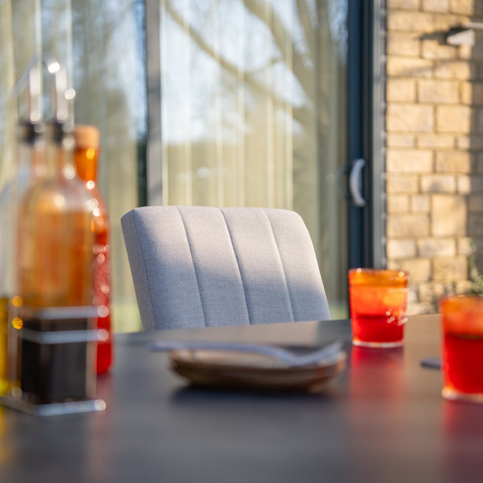 Ridge View All Weather Fabric Aluminium High 6 Seat Dining Seat - 1078