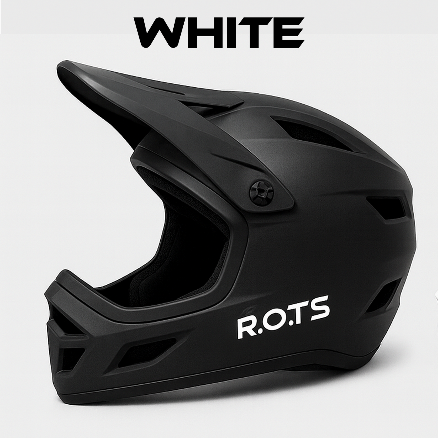 R.O.T.S - MTB Helmet & Bike WHITE Sticker - FREE BETA TESTING PROMOTION - 1088