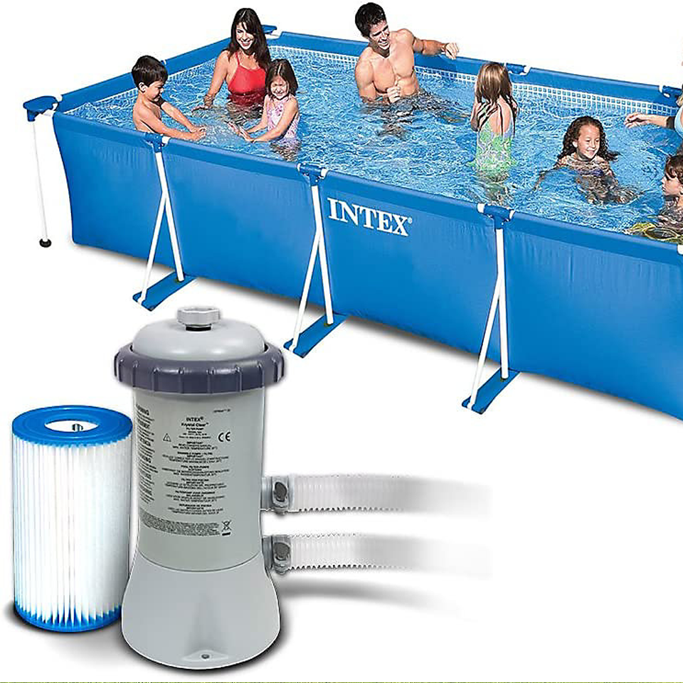 Rectangular Paddling Bathing Pool 450 x 220 x 84 cm With Filter & Pump - 1085