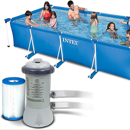 Rectangular Paddling Bathing Pool 450 x 220 x 84 cm With Filter & Pump - 1085