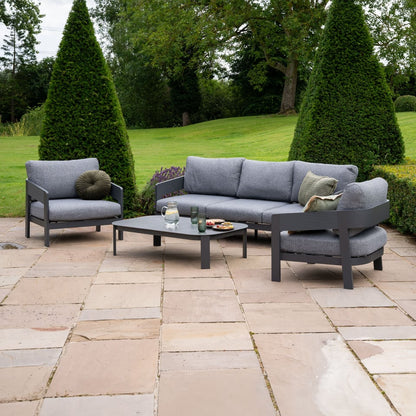 Coastline 3 Seater Aluminium Sofa Lounging Set - 1073