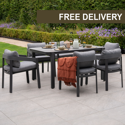 Arcadia 6-Seat Rectangular Dining Set - 1075