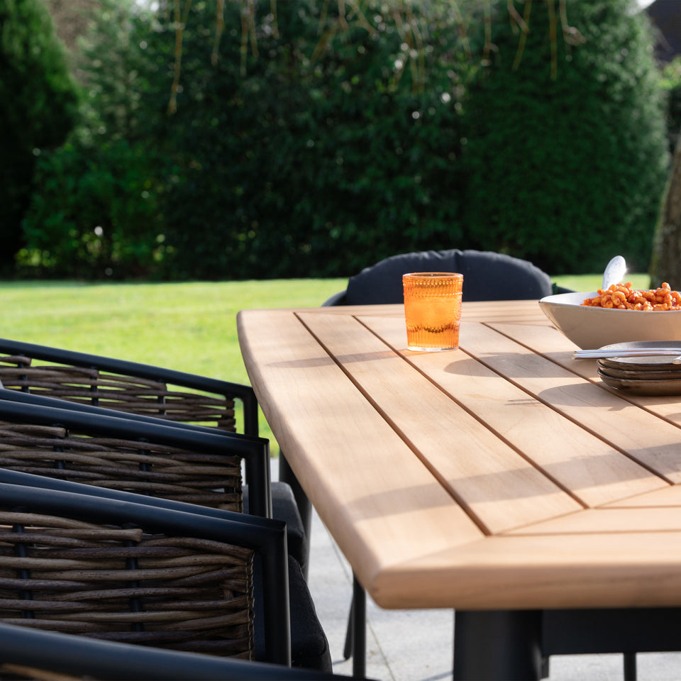 Wicker Bay 8 Seat Cane Rattan Aluminium Dining Set - 1081