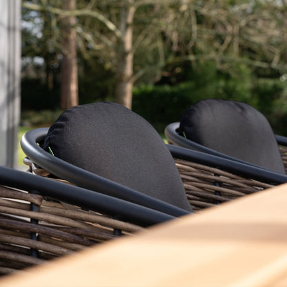 Wicker Bay 8 Seat Cane Rattan Aluminium Dining Set - 1081