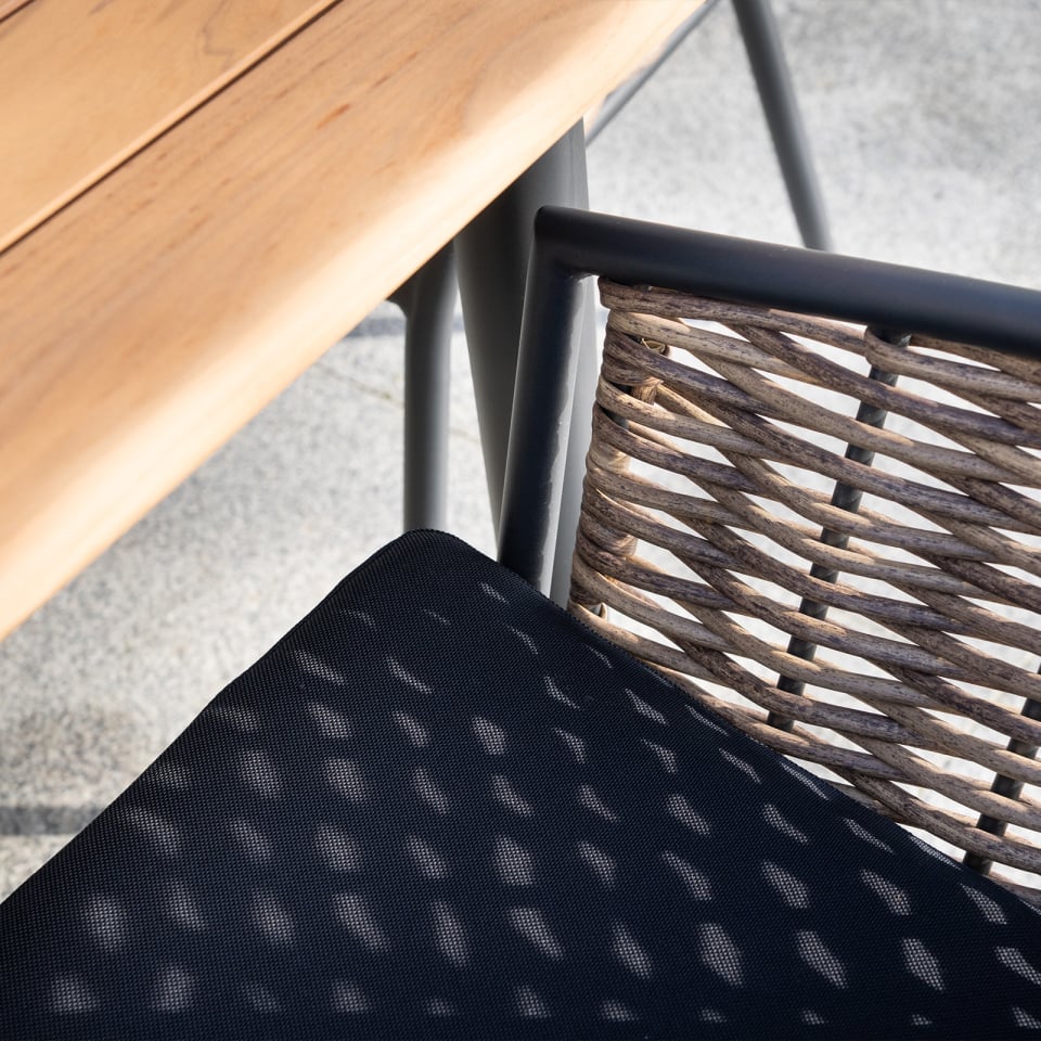 Wicker Bay 8 Seat Cane Rattan Aluminium Dining Set - 1081