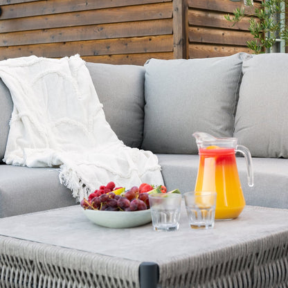 Drift Weave Rattan Aluminium Corner Sofa Lounging Set - 1074