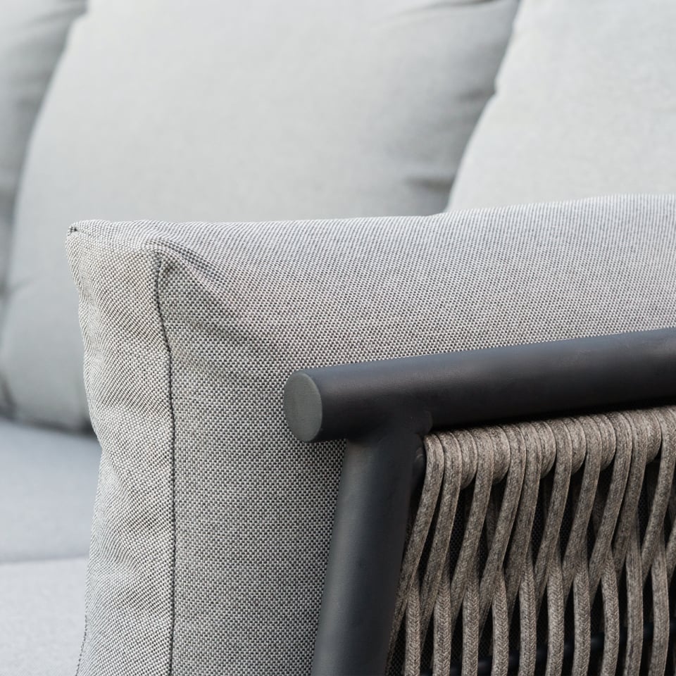 Drift Weave Rattan Aluminium Corner Sofa Lounging Set - 1074