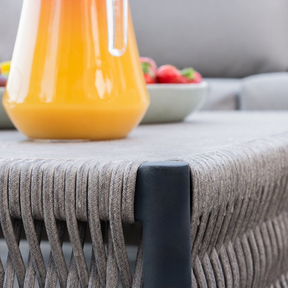 Drift Weave Rattan Aluminium Corner Sofa Lounging Set - 1074