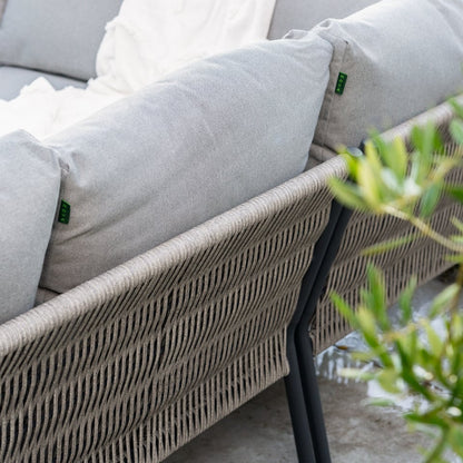 Drift Weave Rattan Aluminium Corner Sofa Lounging Set - 1074