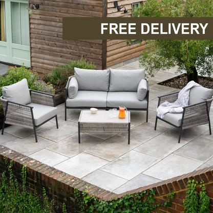 Fern Lake 2 Seater Sofa Aluminium Lounge Set - 1082