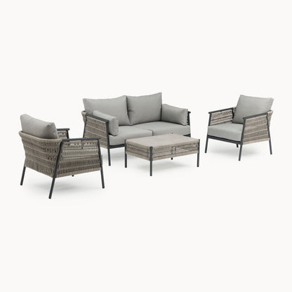 Fern Lake 2 Seater Sofa Aluminium Lounge Set - 1082
