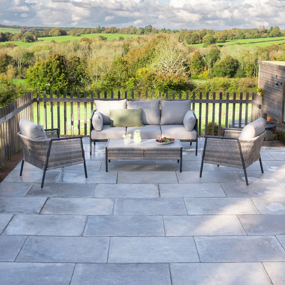 Fern Lake 3-Seater Sofa Aluminium Lounge Set - 1079