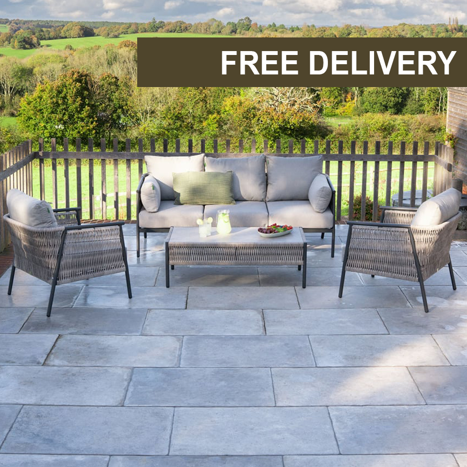 Fern Lake 3-Seater Sofa Aluminium Lounge Set - 1079