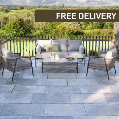 Fern Lake 3-Seater Sofa Aluminium Lounge Set - 1079