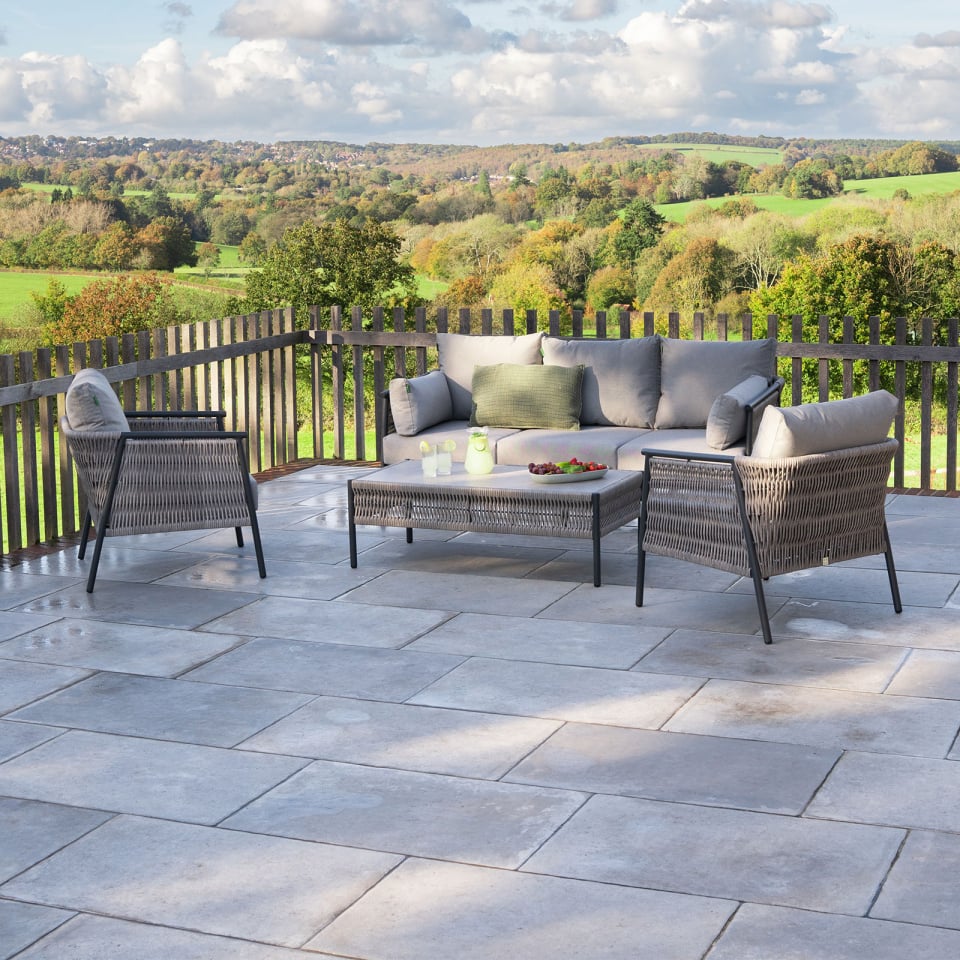 Fern Lake 3-Seater Sofa Aluminium Lounge Set - 1079