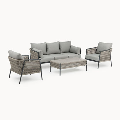 Fern Lake 3-Seater Sofa Aluminium Lounge Set - 1079