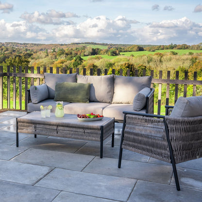 Fern Lake 3-Seater Sofa Aluminium Lounge Set - 1079